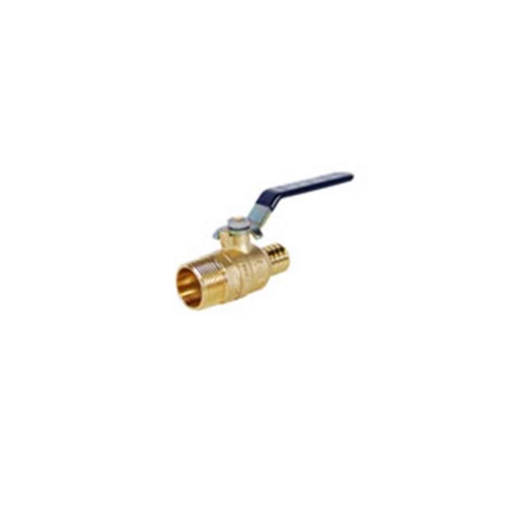 1'' T-2005NL No Lead, DZR Forged Brass MNPT x PEX Ball Valve