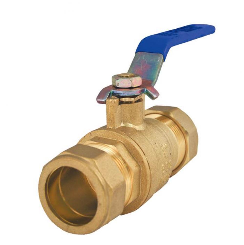 1'' T2009 NL No Lead Forged Brass Full Port Ball Valve, Compression Ends