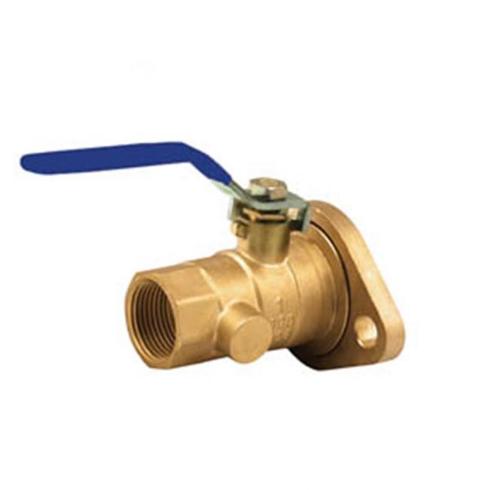 3/4'' T-2011 Forged Brass Isolation Ball Valve with Rotating Flange, FNPT x Flange