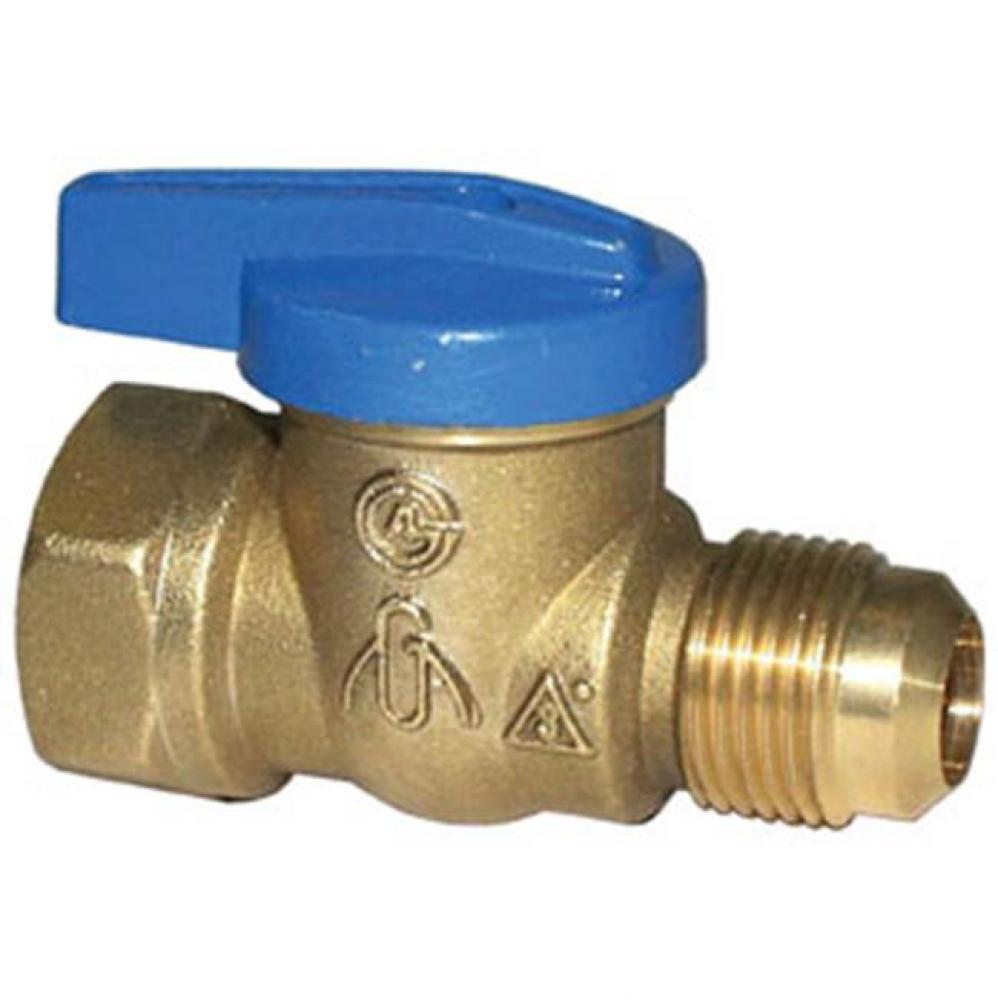 1/2'' Flare x 1/2'' FNPT T-3000 Forged Brass Gas Valve