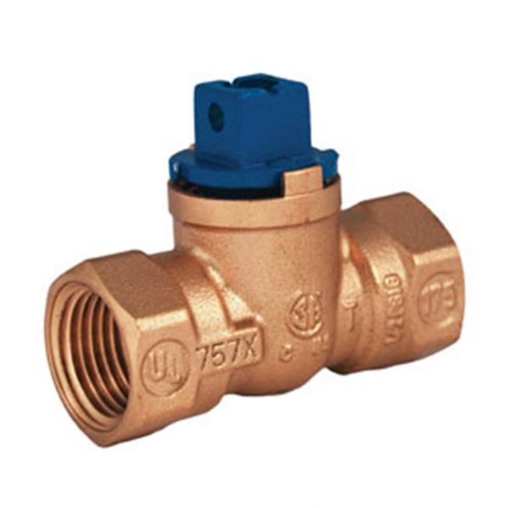 1/2'' T-3001 Forged Brass Gas Valve, Flat Head