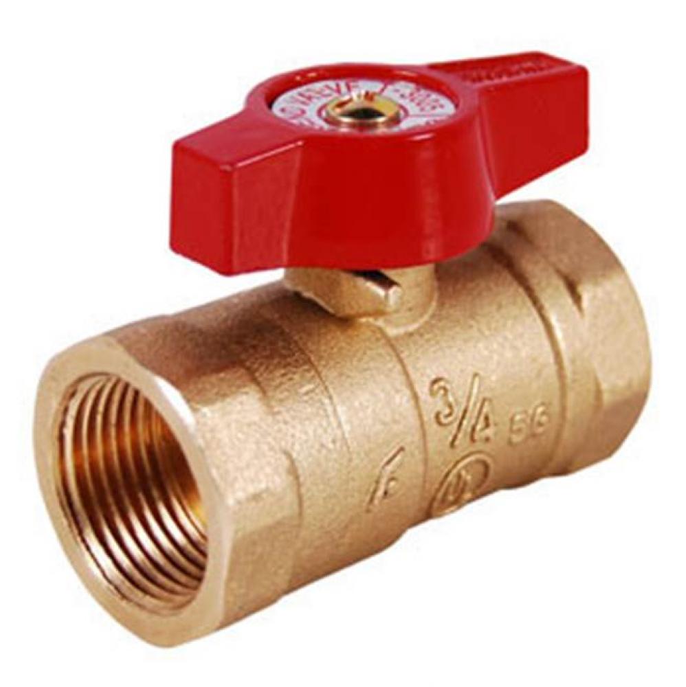 3/4'' T-3005 2 Piece Forged Brass Gas Ball Valve