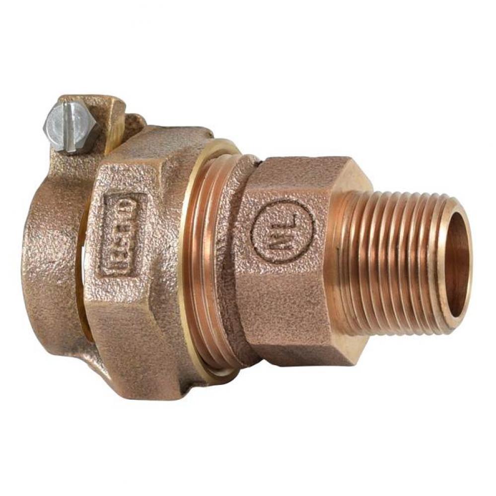 3/4'' x 5/8'' T-4111NL No Lead Bronze Lead Connection MNPT x Extra Strong Coup