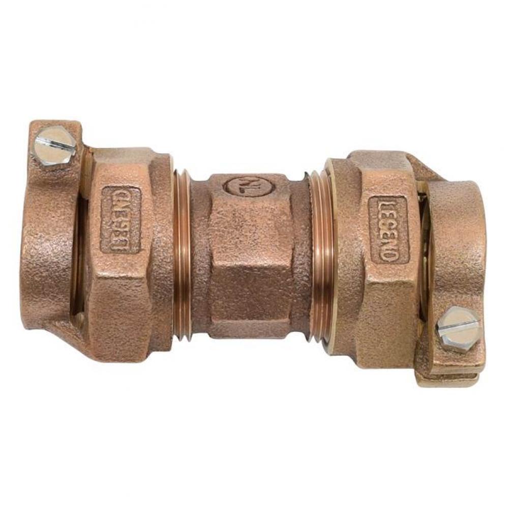 3/4'' T-4325NL No Lead Bronze Pack Joint (IPS) x Pack Joint (CTS) Union