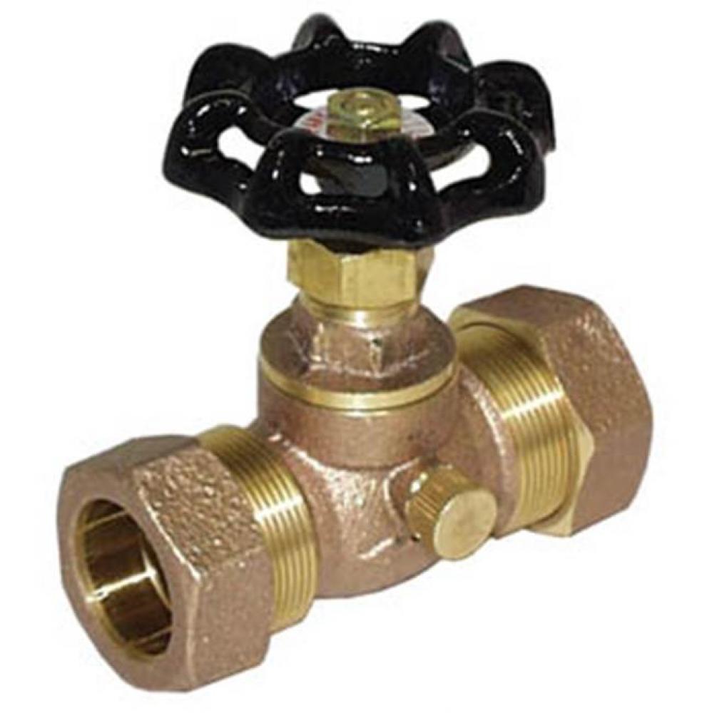 3/4 T-512 No Lead Brass Compression Stop & Waste Valve