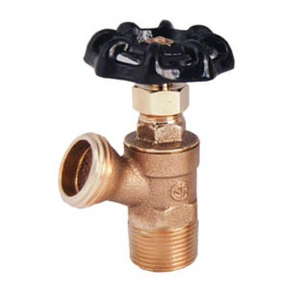 1/2'' T-521 Brass Brass Boiler Drain Valve