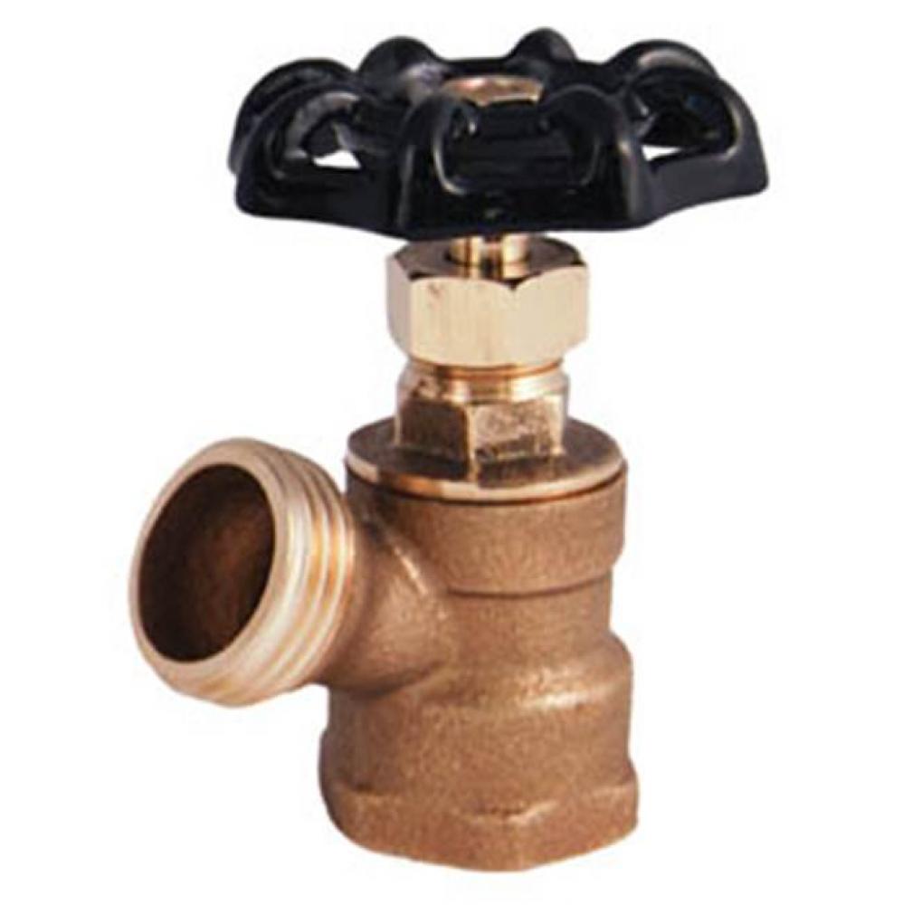 1/2'' T-522 Brass Brass Boiler Drain Valve