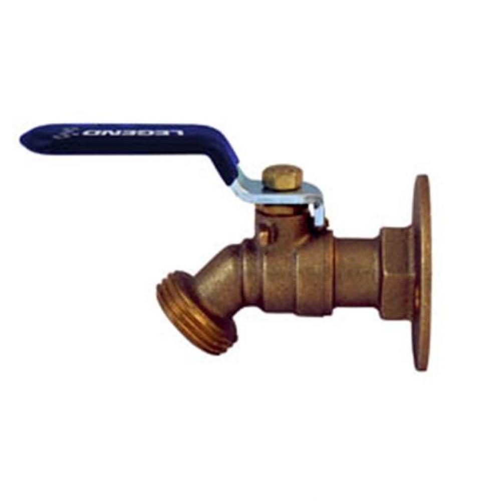 1/2 T-541FL 1/4 Turn Brass Flanged Ball Valve Sillcock