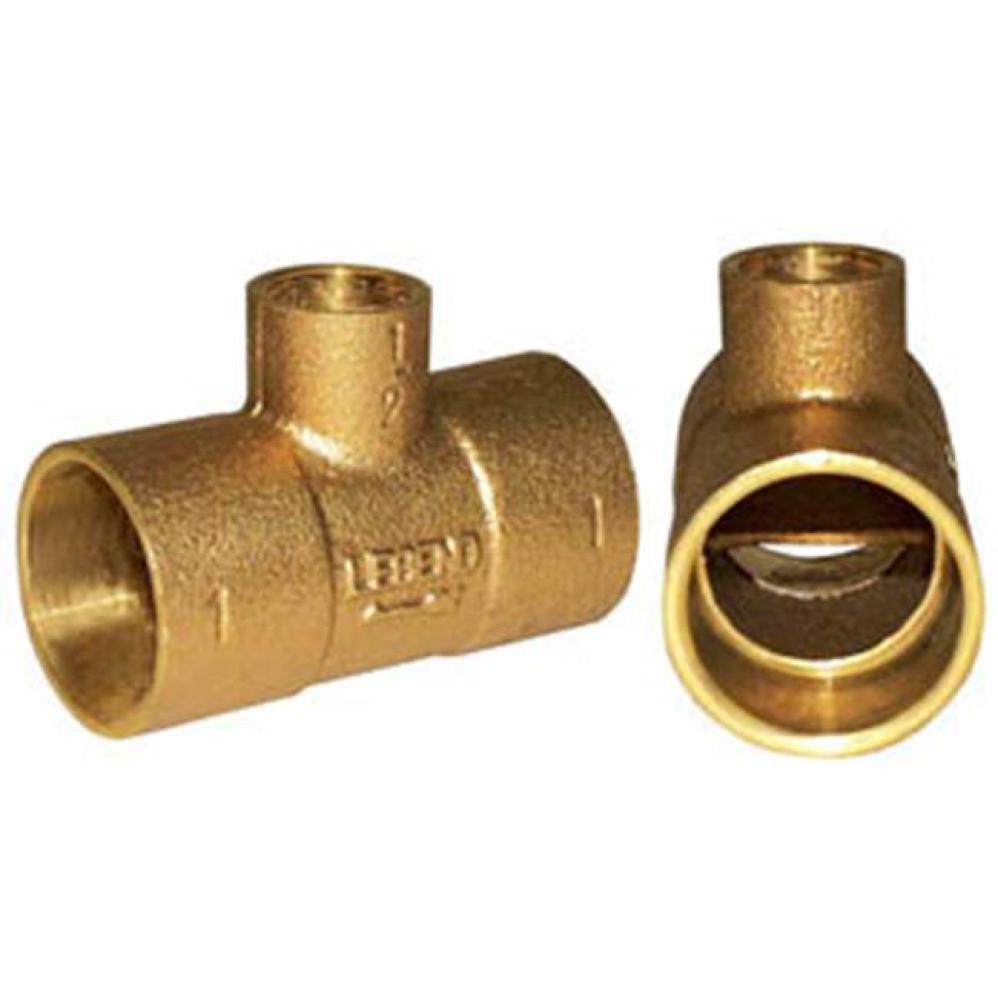 1'' x 1/2'' T-570 Cast Brass Monoflow Tee