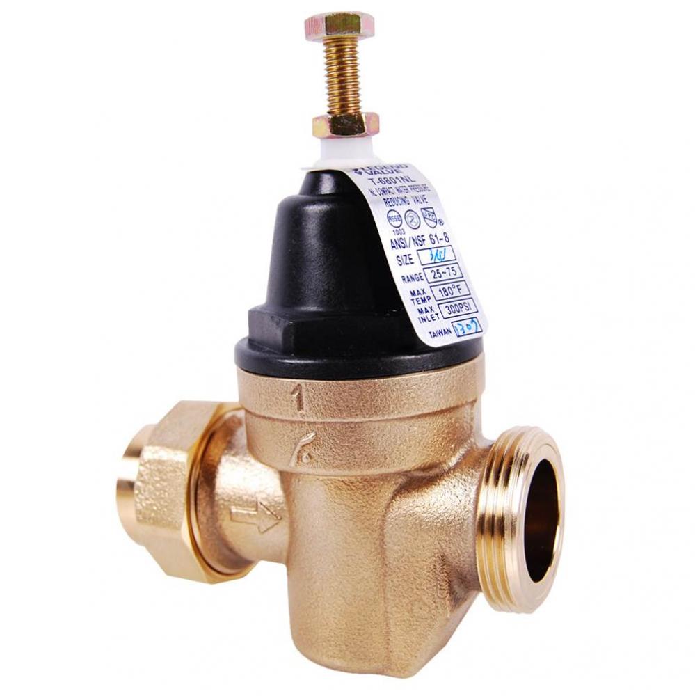 1/2'' T-6801 No Lead Compact Pressure Reducing Valve, Thermo Plastic Bonnet, 1/2'&a