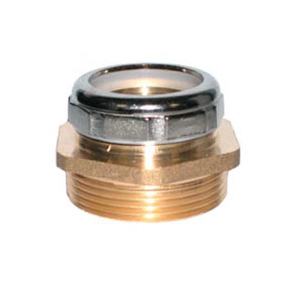 1-1/4 Slip x 1-1/2F Trap Connector with Chrome Nut