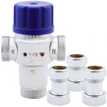 Legend Valve 115-274NLC - T-46NL Radiant Thermostatic Mixing Valve with Compression Connections, Inlets include Integral Che