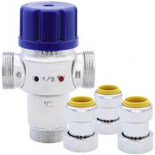 Legend Valve 115-273NLPF - T-46NL Radiant Thermostatic Mixing Valve with InstaLoc II Connections, Inlets include Integral Che