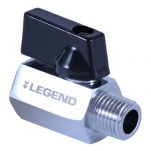 Legend Valve 101-346 - 1/8'' FNPT x MNPT Chrome Plated Brass Mini Ball Valve