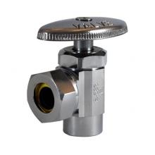 Legend Valve 114-236NL - 1/2 SWT x 1/2'' OD S-582NL No Lead Chrome Brass Straight Multi-Turn Stop Valve (R-34)