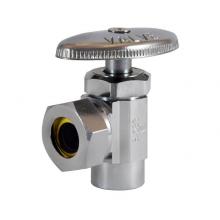 Legend Valve 114-136NL - 1/2'' SWT S-583 No Lead Chrome Brass Angle Slip Joint Multi-Turn Stop Valve (3321)