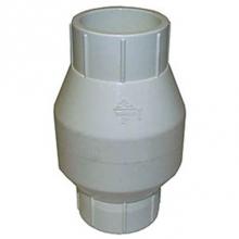 Legend Valve 203-205 - 1'' S-611 PVC In-Line Check Valve with 1/2 lb. Stainless Steel Spring