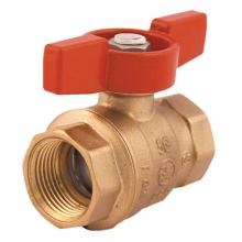 Legend Valve 101-655NL - 1'' T-1001T No Lead Forged Brass Full Port Ball Valve, Tee Handle