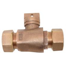 Legend Valve 314-157NL - 1-1/2'' T-5400NL No Lead Bronze Ring Compression (CTS) x Ring Compression (CTS) Curb Sto