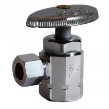 Legend Valve 114-103NL - 1/2 '' FNPT x 3/8'' OD T-581 No Lead Chrome Brass Angle Multi-Turn Stop Valve