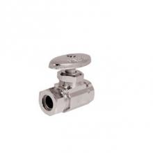 Legend Valve 114-253NL - 1/2 '' FNPT T-584NL No Lead Chrome Brass Straight Multi-Turn Slip Joint Stop Valve (3305