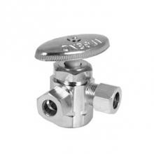 Legend Valve 114-402NL - 3/8Fx 3/8'' OD x 3/8'' OD T-587NL No Lead Chrome Brass Multi-Turn Dual Outlet