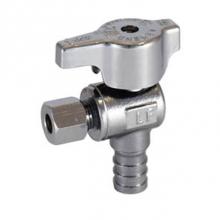 Legend Valve 114-605NL - 1/2'' F 1960 PEX x 1/4'' OD T-595NL No Lead Chrome Brass 1/4 Turn Angle Stop V