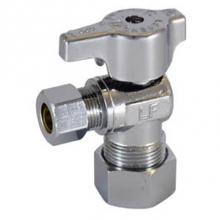 Legend Valve 114-604NL - 5/8OD x 3/8OD T-595NL No Lead Chrome Brass 1/4 Turn Angle Stop Valve