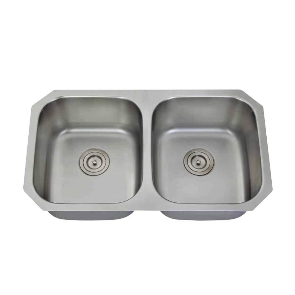 Undermount Double Bowl 29-1/8'' x 18-1/2'' x 8''