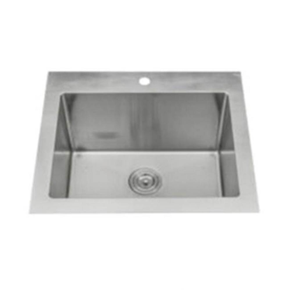 Topmount Single Bowl 25'' x 22'' x 12''