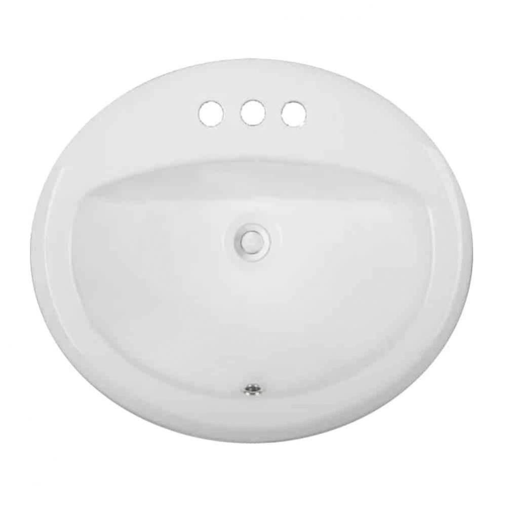 PT-10W / Porcelain Bathroom Sink 20'' X 17'' X 8''