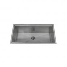 Lenova PC-SS-LE-S33 - Undermount Single Bowl Ledge Sink 33'' x 19'' x 10''