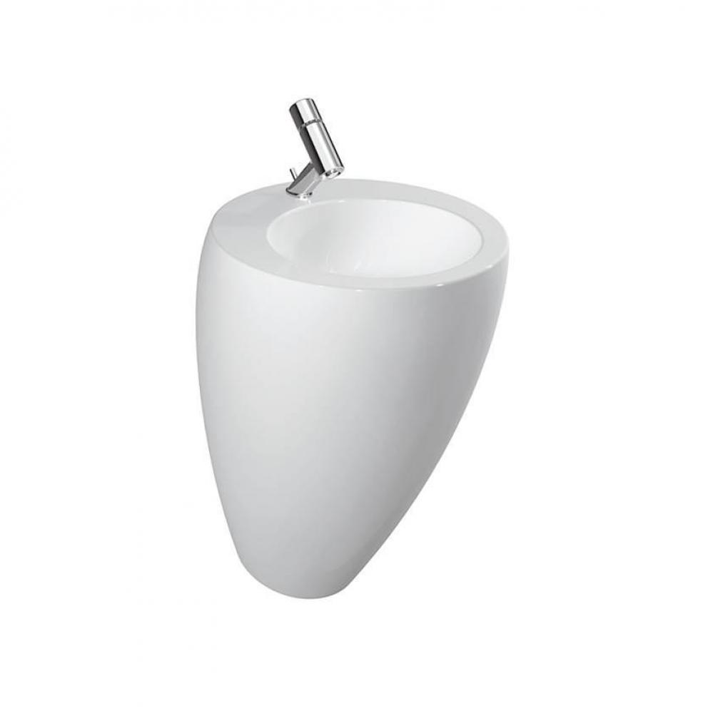 ILBAGNOALESSI One freestanding basin Tam Tam, (520x530mm), with integrated pedestal, incl. fixing