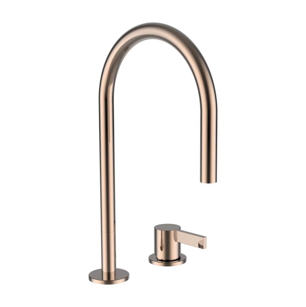 2-hole Basin Mixer, Projection 6-1/2'', Swivel Spout, Without Pop-up Waste With Rod