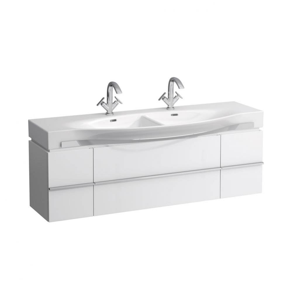 Vanity unit 1500 with 2 drawers and 2 doors and space saving siphon for wb 8.1470.6 / 1370.6