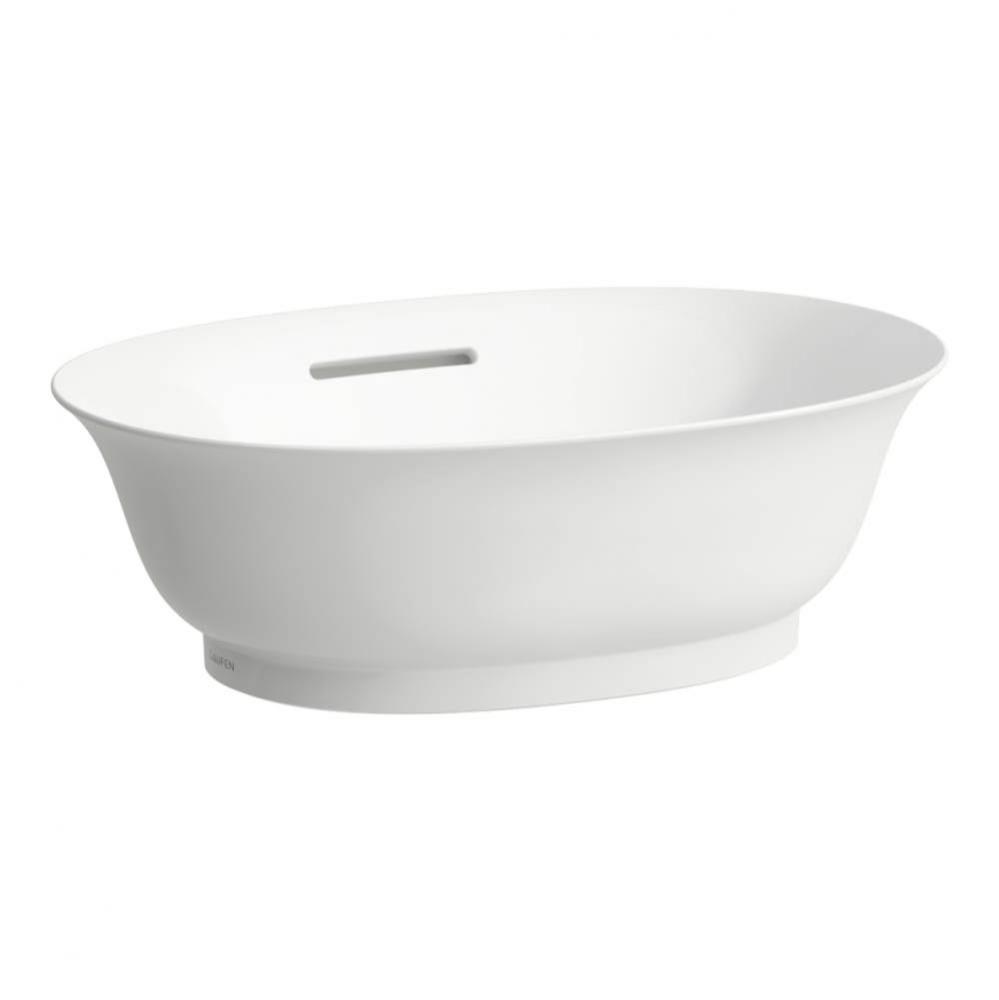 Washbasin Oval With Overflow - Optional ceramic drain & cover