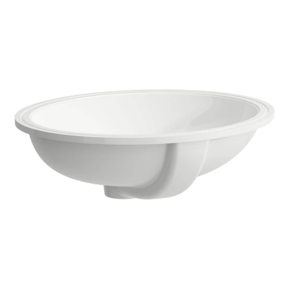 Under-mounted washbasin, oval