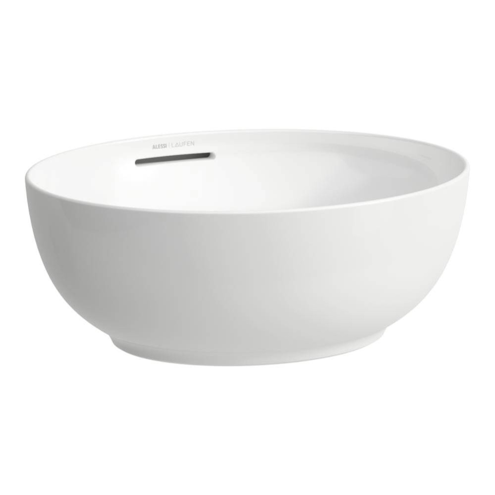 Bowl Washbasin With Overflow Channel, Oval, Incl. Ceramic Drain Valve