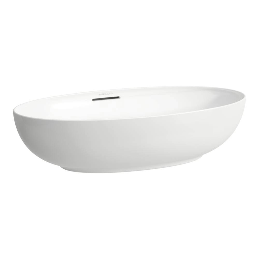 Bowl Washbasin With Overflow Channel, Oval, Incl. Ceramic Drain Valve