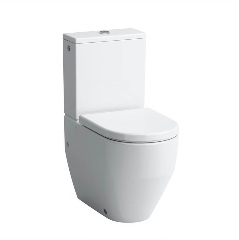 Two-piece WC, siphonic action, Dual-Flush (Tank and seat purchased separately)