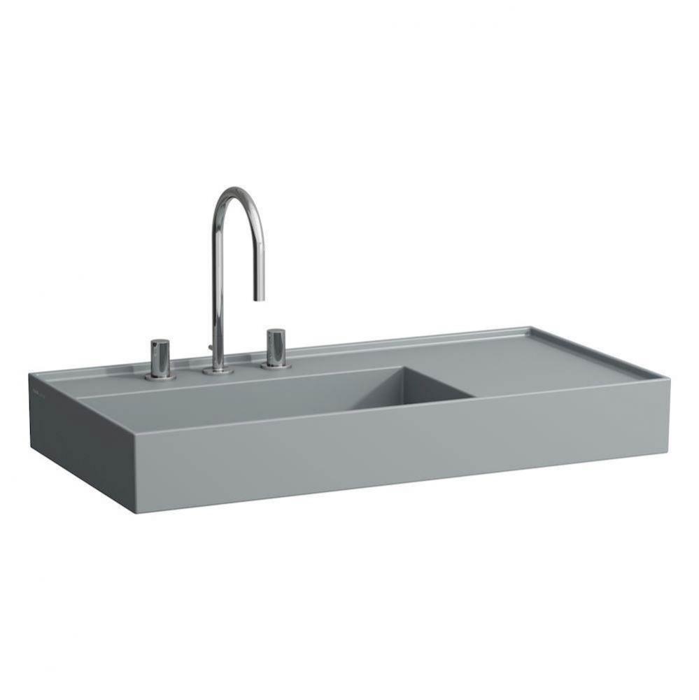 Washbasin, shelf right, with concealed outlet, w/o overflow - Always Open Drain, wall mounted