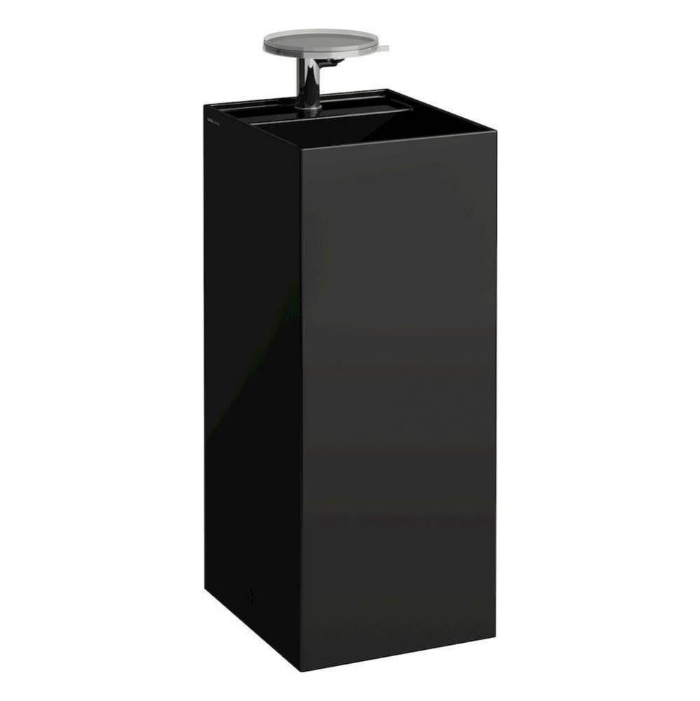 Freestanding washbasin with concealed outlet, w/o overflow