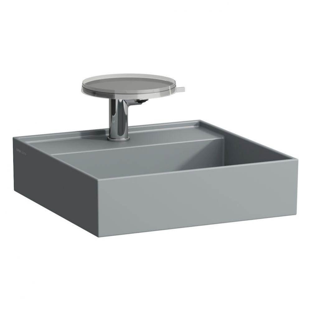 Small washbasin with concealed outlet, w/o overflow, wall mounted