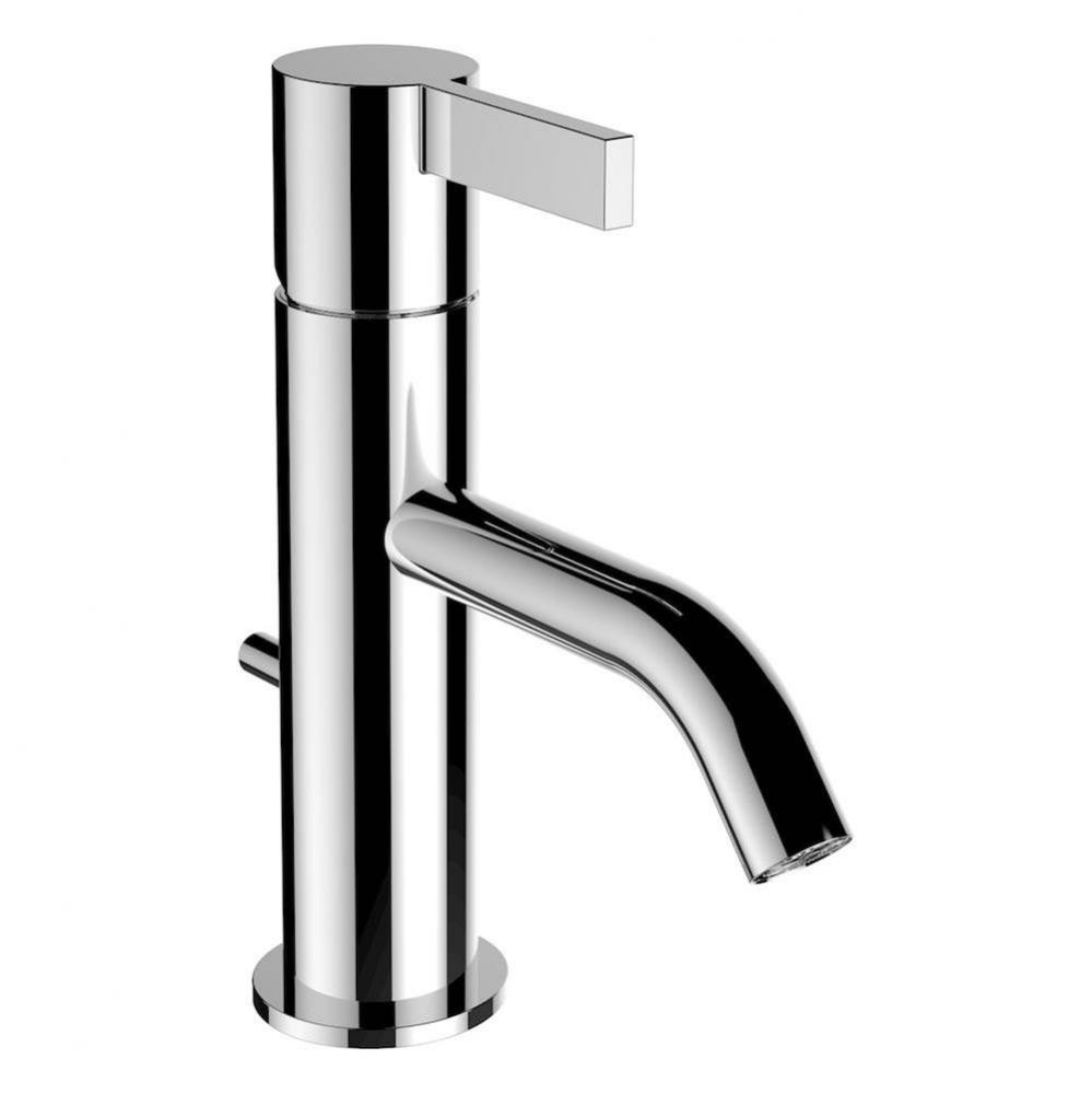 Washbasin mixer disc, fixed spout 4-3/8'', with pop-up waste