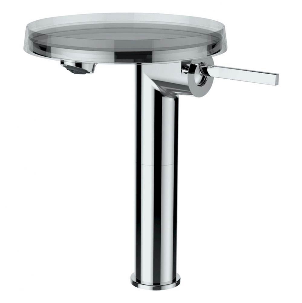 Column single lever basin mixer ''disc'', projection 4-3/8'', withou