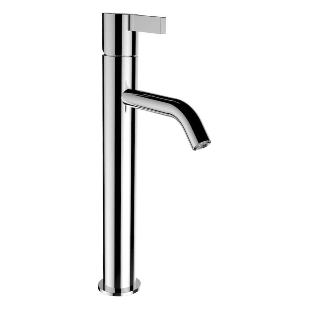 Column single lever basin mixer, projection 4-15/16'', fixed spout, without pop-up waste