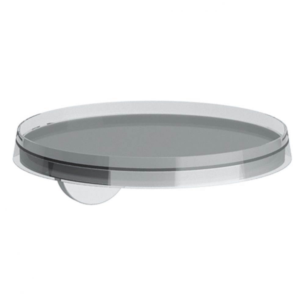 Wall tray, including bowl ''disc'', transparent crystal