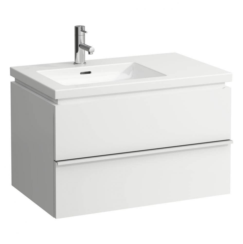 Vanity unit, 2 drawers,incl. drawer organizer, matching washbasin 817438