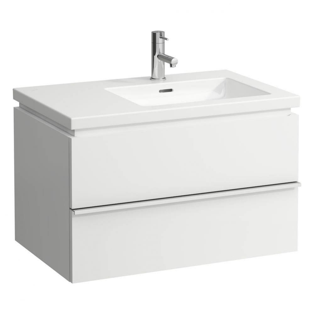 Vanity unit, 2 drawers,incl. drawer organizer, matching washbasin 817439