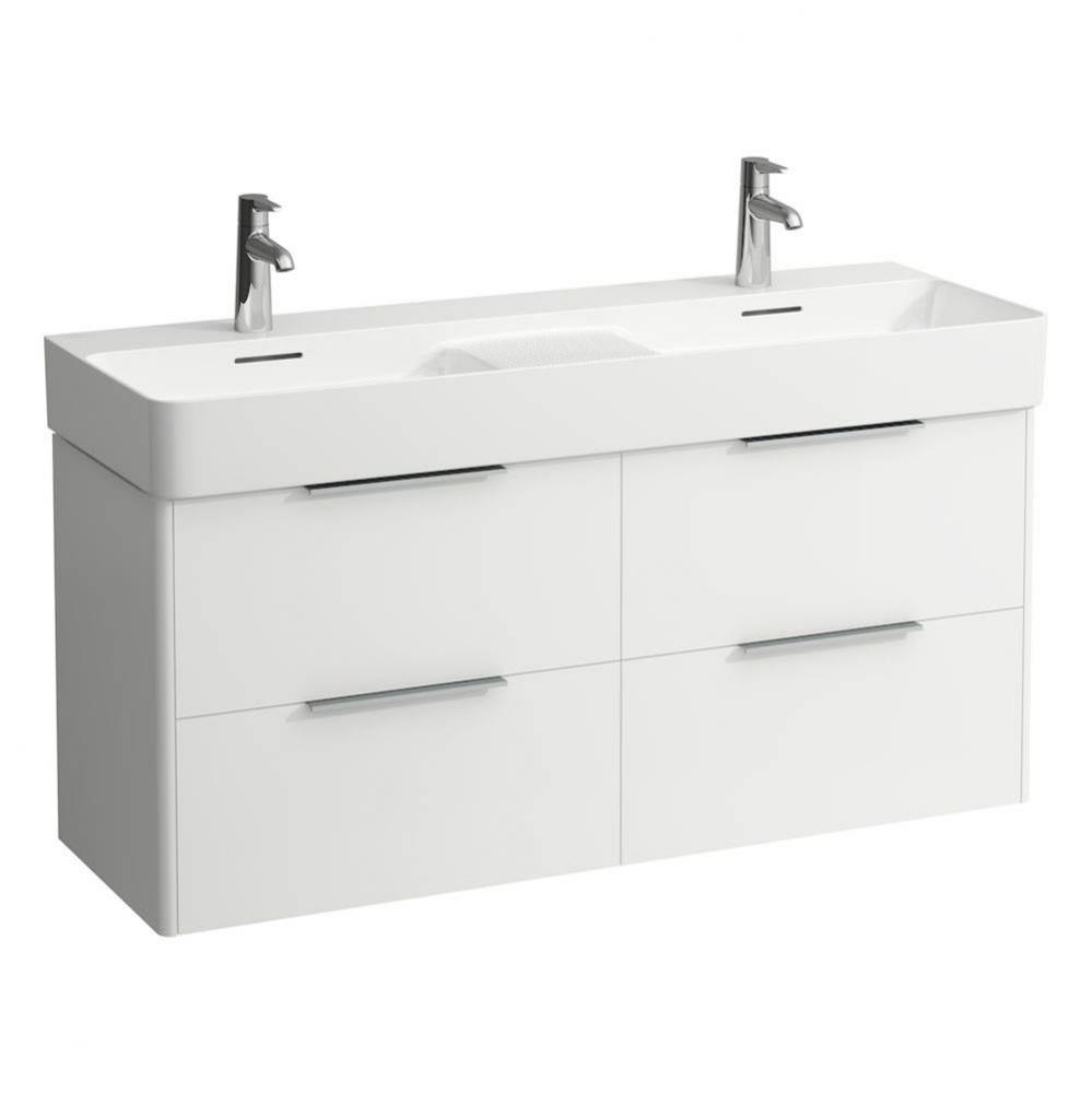 Vanity Only, with 4 drawers, incl. 2 drawer organizers, matching double washbasin 814282